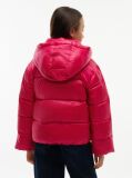 Red Heritage Shiny Relaxed Hooded Puffer Jacket  Girls