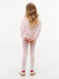Roz Set Cu Bluza De Trening Si Colanti Cu Logo  Fete