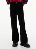 Black Corduroy Five-Pocket Flared Trousers  Girls