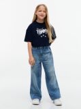 Blue Star Logo Peached T-Shirt  Girls