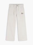 Beige Corduroy Patch Pocket Straight Trousers  Girls