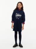 Blue Intarsia Logo Relaxed Jumper Dress  Girls