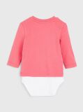 Pink Longsleeve Logo Bodysuit  Newborn