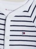 Multi Stripe Rib-Knit Coverall And Bib Gift Box  Newborn
