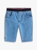 Denim Jeans Cu Talie Cu Semnatura  Nou nascuti