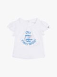 Alb Tricou Cu Maneca Cu Volan Grafic  Nou nascuti