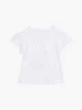Alb Tricou Cu Maneca Cu Volan Grafic  Nou nascuti