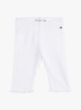 Alb Leggings Slim Din Tricotaj Pointelle  Nou nascuti