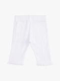 Alb Leggings Slim Din Tricotaj Pointelle  Nou nascuti