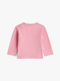 Roz Tricou Cu Maneca Lunga Si Logo  Nou nascuti