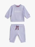 Mov Set Hanorac Cu Logo Si Pantaloni   Nou nascuti