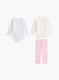 Pink Essential Three-Piece Outfit Gift Box  Newborn