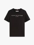 Negru Essential Organic Cotton Logo T-Shirt  Copii unisex