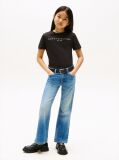 Negru Essential Organic Cotton Logo T-Shirt  Copii unisex