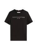 Negru Essential Organic Cotton Logo T-Shirt  Copii unisex