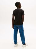 Negru Essential Organic Cotton Logo T-Shirt  Copii unisex