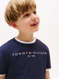 Blue Essential Organic Cotton Logo T-Shirt  Copii unisex