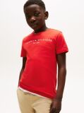 Rosu Essential Organic Cotton Logo T-Shirt  Copii unisex