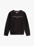 Negru Hanorac cu logo esențial  Copii unisex