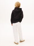 Negru Hanorac Essential Din Bumbac Organic Cu Logo  Copii unisex
