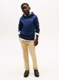 Blue Hanorac Essential Din Bumbac Organic Cu Logo  Copii unisex