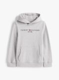 Gri Hanorac Essential Din Bumbac Organic Cu Logo  Copii unisex