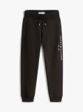 Negru Joggers Din Bumbac Organic Cu Logo Essential  Copii unisex