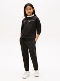 Negru Joggers Din Bumbac Organic Cu Logo Essential  Copii unisex