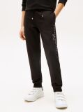 Negru Joggers Din Bumbac Organic Cu Logo Essential  Copii unisex