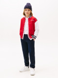 Blue Joggers Cu Broderie Steag  Copii unisex