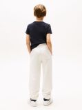 Alb Joggers Cu Broderie Steag  Copii unisex