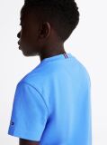 Blue Tricou Cu Guler Rotund Si Logo  Copii unisex
