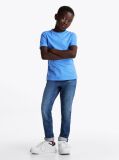 Blue Tricou Cu Guler Rotund Si Logo  Copii unisex