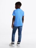 Blue Tricou Cu Guler Rotund Si Logo  Copii unisex