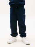 Blue Pantaloni Sport Cu Mansete Cu Logo  Copii unisex