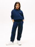 Blue Pantaloni Sport Cu Mansete Cu Logo  Copii unisex
