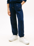 Blue Pantaloni Sport Cu Mansete Cu Logo  Copii unisex