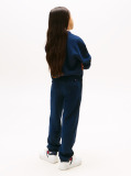 Blue Pantaloni Sport Cu Mansete Cu Logo  Copii unisex