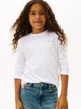 White Regular Fit Long Sleeve T-Shirt  Kids Unisex