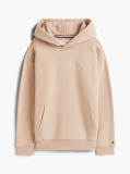 Beige Logo Regular Fleece Hoody  Kids Unisex