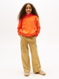 Portocaliu Hanorac Din Fleece Regular Cu Logo  Copii unisex