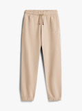 Bej Pantaloni Jogger Regular Din Fleece Periat  Copii unisex