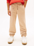Bej Pantaloni Jogger Regular Din Fleece Periat  Copii unisex