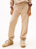 Bej Pantaloni Jogger Regular Din Fleece Periat  Copii unisex