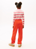 Portocaliu Pantaloni Jogger Regular Din Fleece Periat  Copii unisex