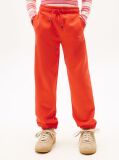 Portocaliu Pantaloni Jogger Regular Din Fleece Periat  Copii unisex