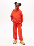 Portocaliu Pantaloni Jogger Regular Din Fleece Periat  Copii unisex
