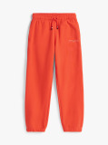Portocaliu Pantaloni Jogger Regular Din Fleece Periat  Copii unisex