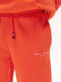Portocaliu Pantaloni Jogger Regular Din Fleece Periat  Copii unisex
