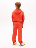 Portocaliu Pantaloni Jogger Regular Din Fleece Periat  Copii unisex